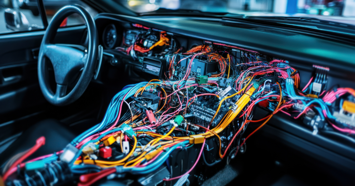 Automotive wiring harness car interior