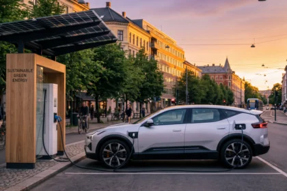 EV charging station in Europe