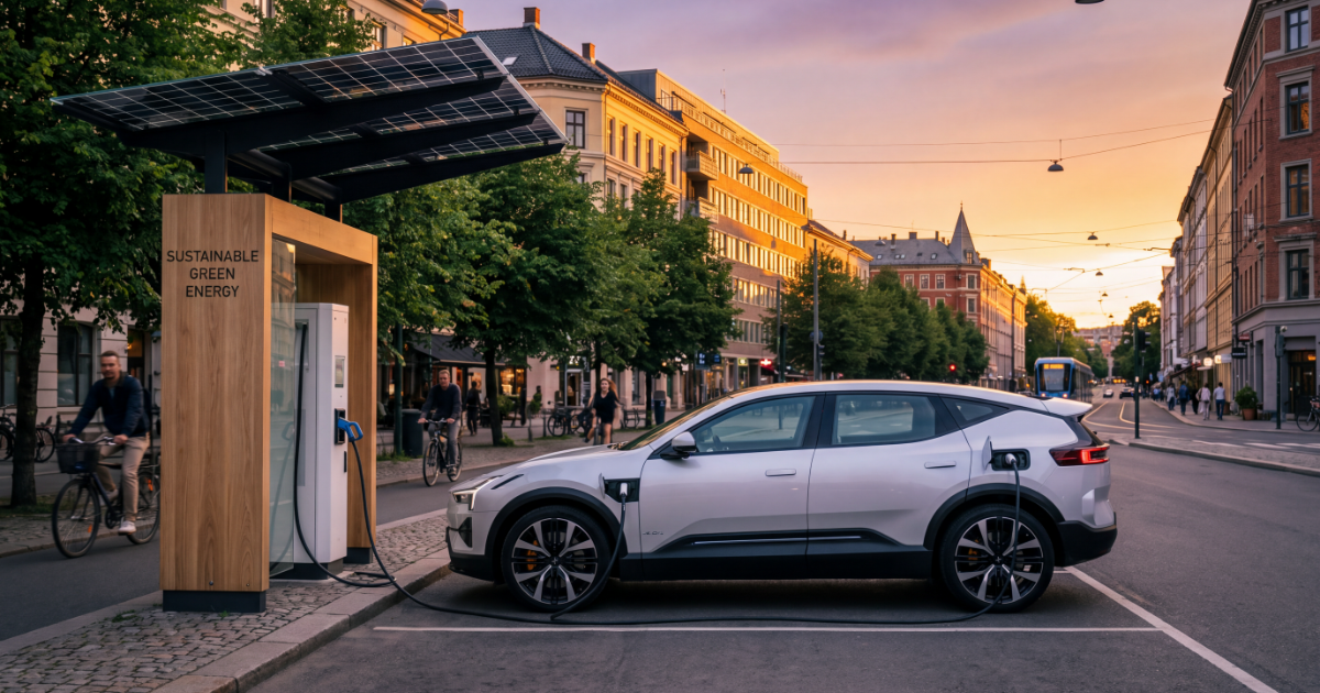 EV charging station in Europe